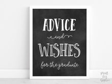 Advice And Wishes For The Graduate Sign, PRINTABLE Graduation Sign, Grad Party Decor, College Graduation