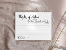 Words Of Wisdom Cards Graduation PRINTABLE Party Decorations