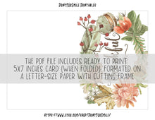 Thankful Card PRINTABLE Thanksgiving