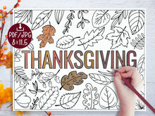 Thanksgiving Coloring Placemat PRINTABLE