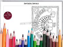 Happy Thanksgiving Coloring Card PRINTABLE Turkey Coloring DIY For Kids