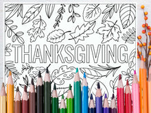 Thanksgiving Coloring Placemat PRINTABLE