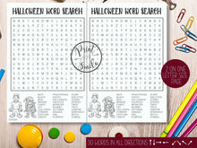Halloween Word Search PRINTABLE