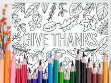 Thanksgiving Coloring Sheet Placemat PRINTABLE