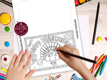 Happy Thanksgiving Coloring Card PRINTABLE Turkey Coloring DIY For Kids