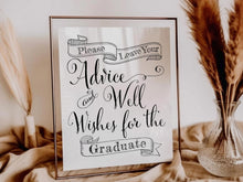 Advice And Well Wishes For The Graduate Sign Graduation Party Decorations PRINTABLE