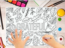 Grateful PRINTABLE Thanksgiving Placemat Coloring