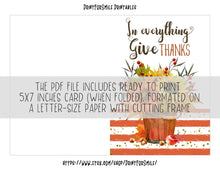 Thanksgiving Cards Set PRINTABLE