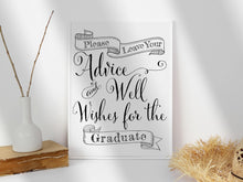 Advice And Well Wishes For The Graduate Sign Graduation Party Decorations PRINTABLE