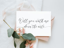 Will You Walk Me Down The Aisle Card Download PRINTABLE A6