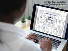 Thanksgiving Kids Placemats Coloring PRINTABLE, Personalized Template, Table Decor, Mats, Thankful, Turkey Sheet Activities, EDITABLE PDF