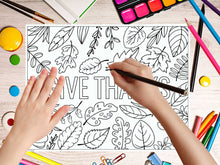 Thanksgiving Coloring Sheet Placemat PRINTABLE