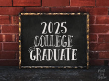 2025 College Graduate Sign, Graduation Party Sign, Chalkboard Decor, PRINTABLE, Grad Party Decor