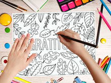 Gratitude Thanksgiving Coloring Placemat PRINTABLE