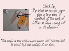 Back To School Pencil Banner, First Day Of School Banner, Classroom Decor, PRINTABLE