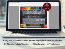 First Day Of School Sign, Reusable Sign, Editable Sign, Digital Download, PDF PRINTABLE Last Day Of School Sign