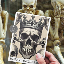 Skeleton With Crown Happy Halloween Card PRINTABLE