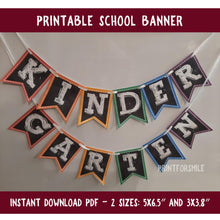First Day Of Kindergarten Banner PRINTABLE