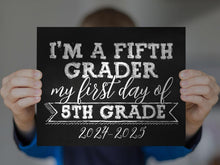 First Day Of 5th Grade Sign Fifth Grade Chalkboard PRINTABLE 2024