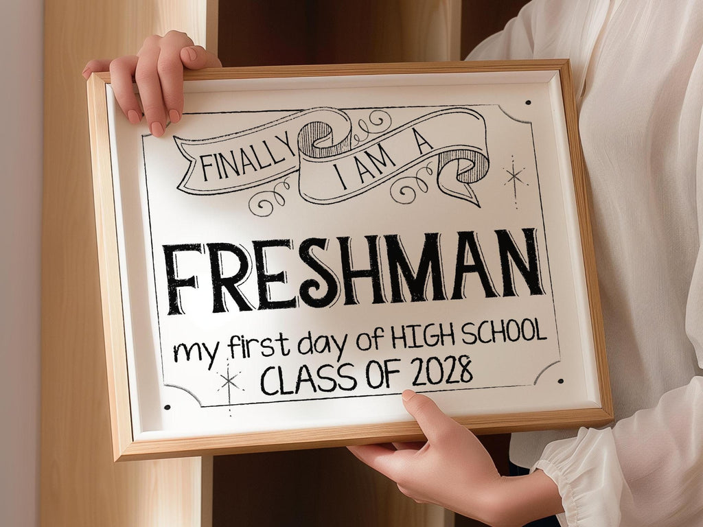 First Day Of Freshman Year Sign Class Of 2028 9th Grade Sign PRINTABLE
