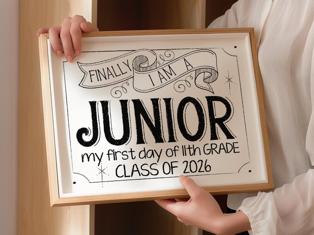 First Day Of Junior Year Sign Class Of 2026 11th Grade Sign PRINTABLE, image size:1024x768