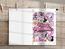 Pinkoween Happy Halloween Card PRINTABLE Groovy Retro Pink Cute Gift