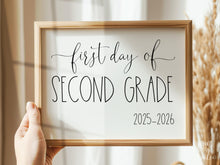 First Day Of Second Grade Sign 2nd PRINTABLE Back To School Sign Photo Prop