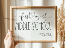 First Day Of Middle School Sign PRINTABLE Back To School Sign Photo Prop