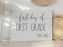 First Day Of First Grade Sign 1st Grade PRINTABLE Back To School Sign Photo Prop