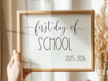 First Day Of School Sign PRINTABLE Back To School Sign Photo Prop