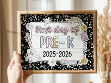 First Day Of Pre-K Sign Pastel PRINTABLE, First Day Of School Sign For Girl 1st Day Photo Prop