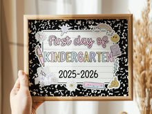 First Day Of Kindergarten Sign Pastel PRINTABLE, First Day Of School Sign For Girl 1st Day Photo Prop