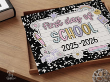 First Day Of School Sign Pastel PRINTABLE Sign For Girl 1st Day Of School Photo Prop