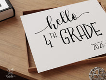 Hello 4th Grade Sign, First Day Of 4th Grade, PRINTABLE, Instant Download