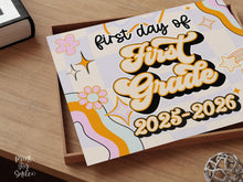 PRINTABLE First Day Of First Grade Sign Retro 1st Grade  Back To School Sign, 1st Day Photo Prop