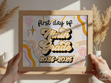 PRINTABLE First Day Of 9th Grade Sign Retro Ninth Grade  Back To School Sign, 1st Day Photo Prop