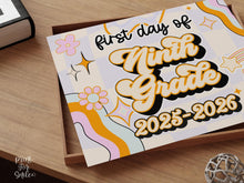 PRINTABLE First Day Of 9th Grade Sign Retro Ninth Grade  Back To School Sign, 1st Day Photo Prop