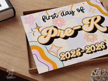 PRINTABLE First Day Of Pre-K Sign Retro School Sign, Back To School Sign, 1st Day Photo Prop