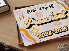 PRINTABLE First Day Of Preschool Sign Retro School Sign, Back To School Sign, 1st Day Photo Prop