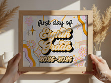 PRINTABLE First Day Of 8th Grade Sign Retro Eighth Grade School Sign, Back To School Sign, 1st Day Photo Prop