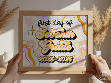 PRINTABLE First Day Of 7th Grade Sign Retro Seventh Grade Back To School Sign, 1st Day Photo Prop