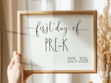 First Day Of Pre-K Sign PRINTABLE Back To School Sign Photo Prop