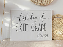 First Day Of Sixth Grade Sign 6th PRINTABLE Back To School Sign Photo Prop