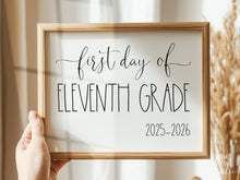 First Day Of 11th Grade Sign Eleventh PRINTABLE Back To School Sign Photo Prop