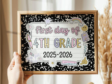First Day Of Fourth Grade Sign Pastel PRINTABLE, First Day Of 4th Grade, First Day Of School Sign For Girl 1st Day Photo Prop