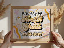 PRINTABLE First Day Of 12th Grade Sign Retro Twelfth Grade  Back To School Sign, 1st Day Photo Prop