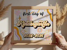 PRINTABLE First Day Of Kindergarten Sign Retro School Sign, Back To School Sign, 1st Day Photo Prop