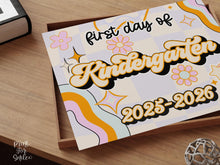 PRINTABLE First Day Of Kindergarten Sign Retro School Sign, Back To School Sign, 1st Day Photo Prop