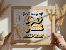 PRINTABLE First Day Of 5th Grade Sign Retro Fifth Grade School Sign, Back To School Sign, 1st Day Photo Prop