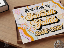PRINTABLE First Day Of 7th Grade Sign Retro Seventh Grade Back To School Sign, 1st Day Photo Prop